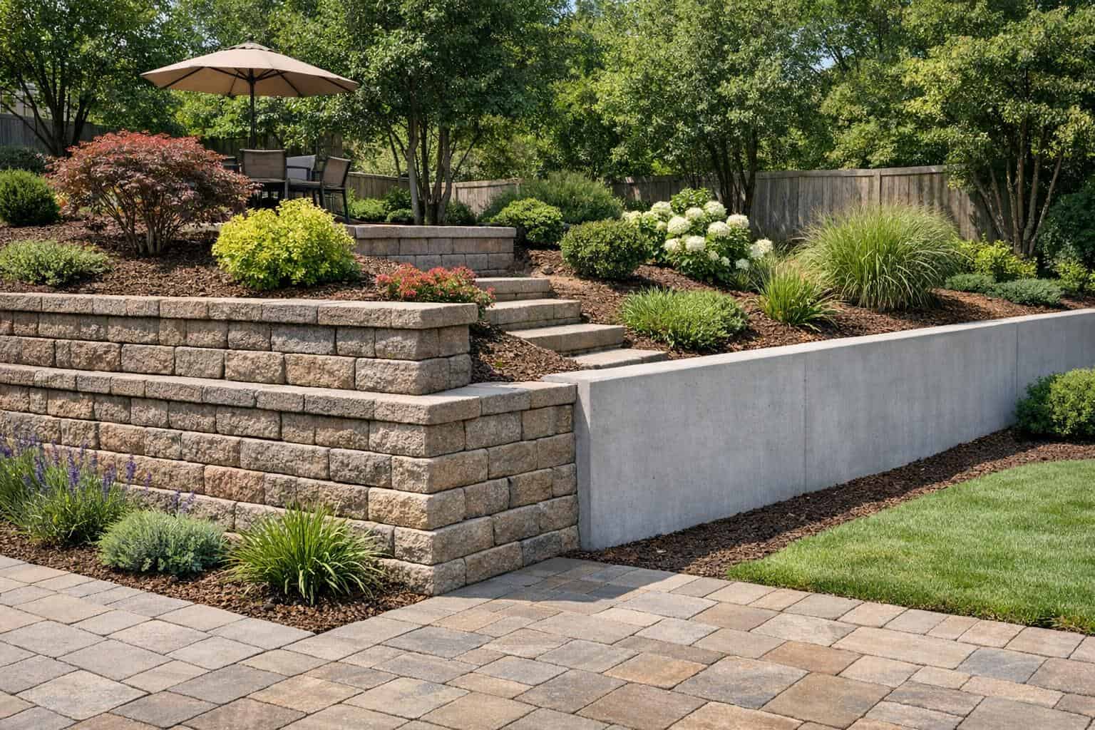 Retaining Wall Block vs Poured Concrete Guide for Homeowners
